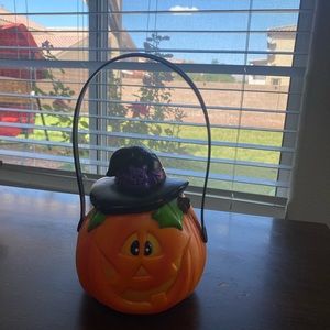 Vintage Halloween pumpkin light up decor